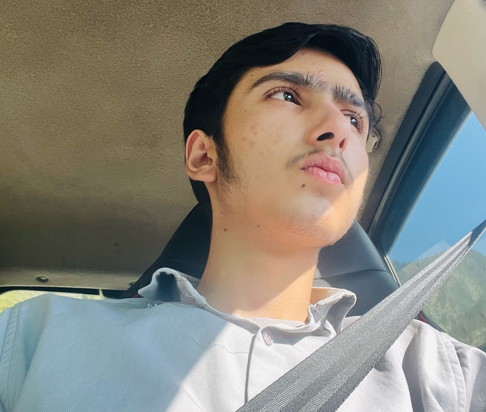Ahtishaam looking toward the sky